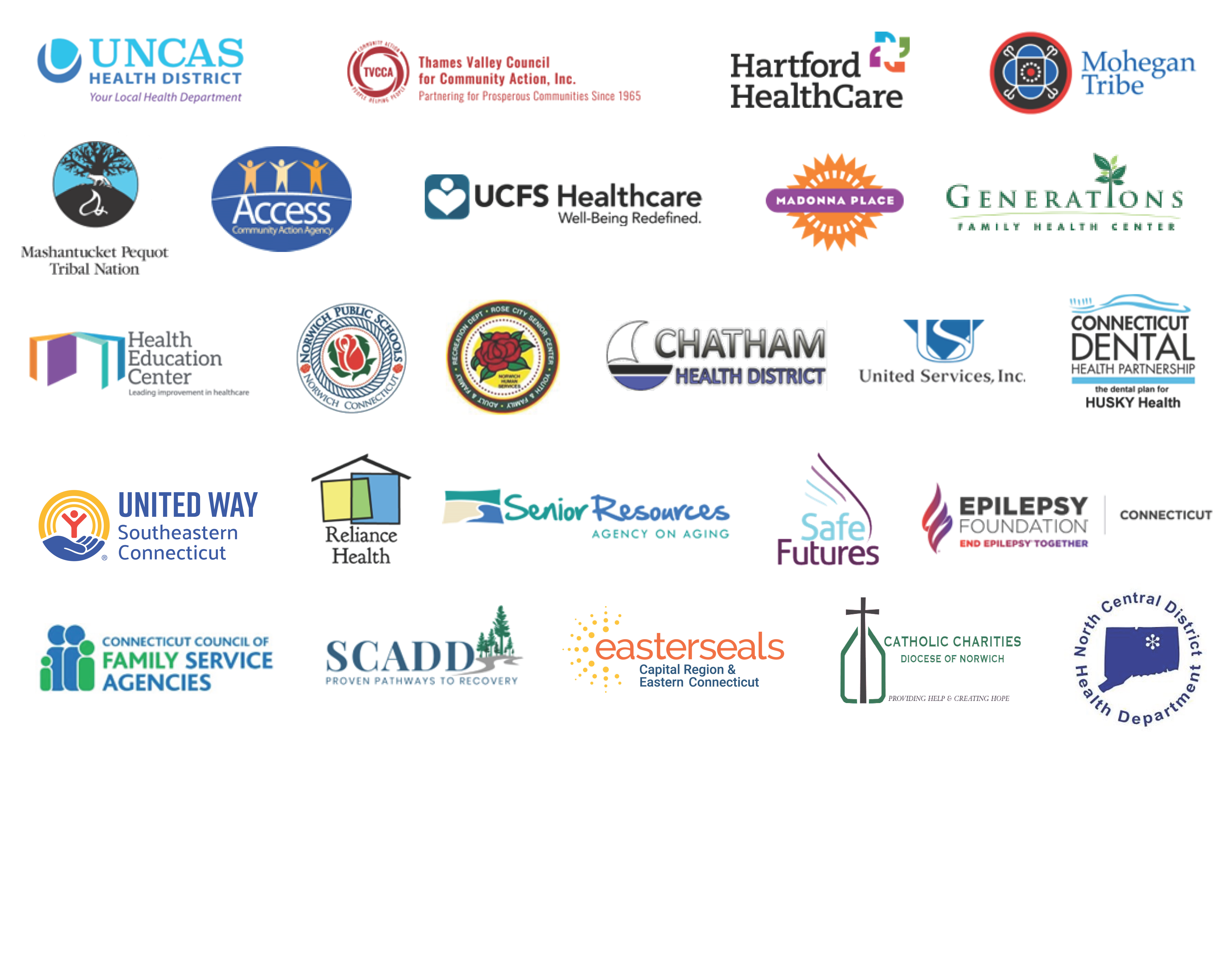 Numberous logos of ECHC partners