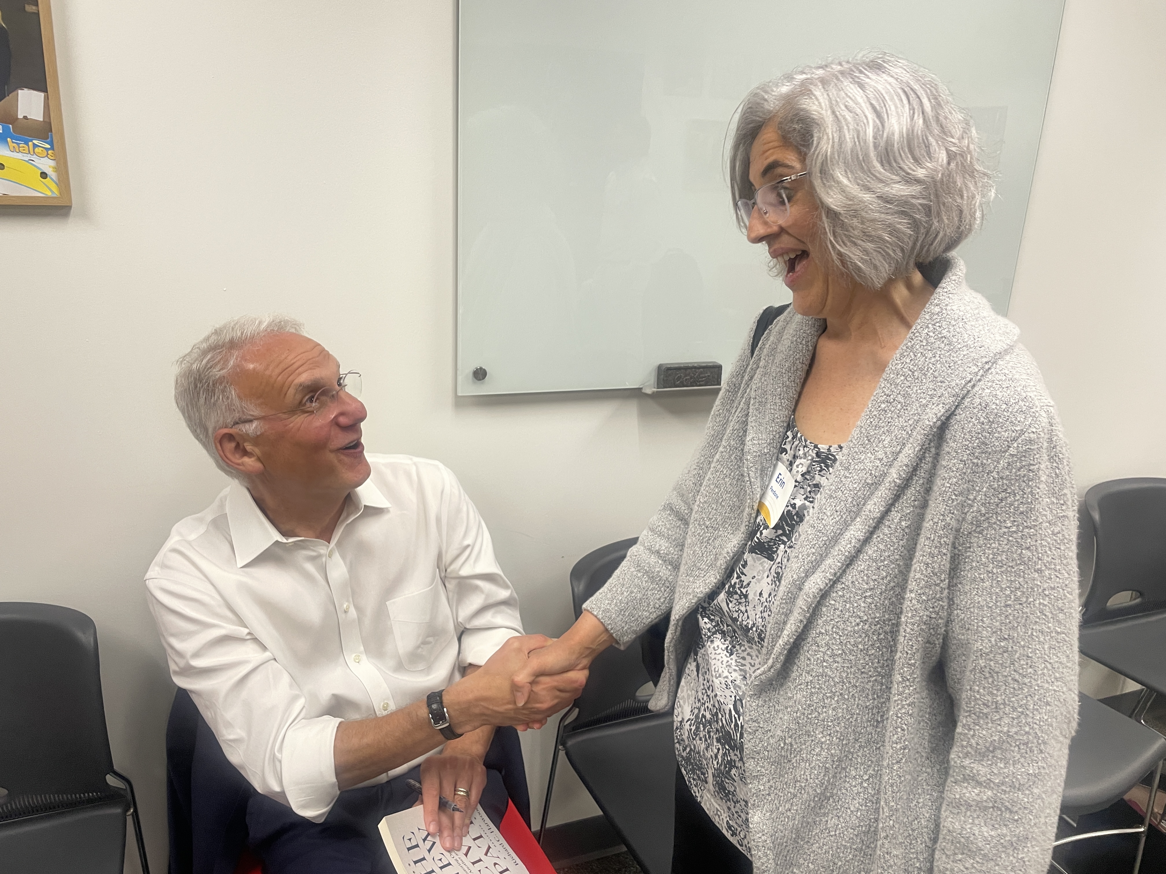 Rich Harwood with United Way volunteer Erin Pedone