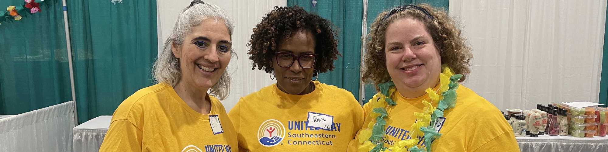 Volunteers at a food show