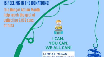 Hunger Action Month tuna drive visual